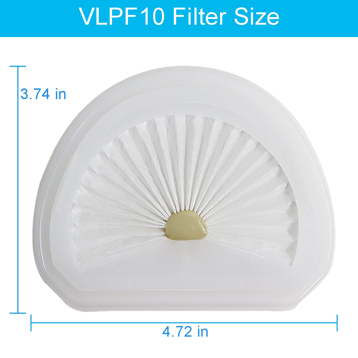 For Black + Decker Dustbuster Cordless Handheld Vacuum Vlpf10 Hlva320J26 Hlva325J10 Hlva315J22 Replacement Filter, Compatible Hl