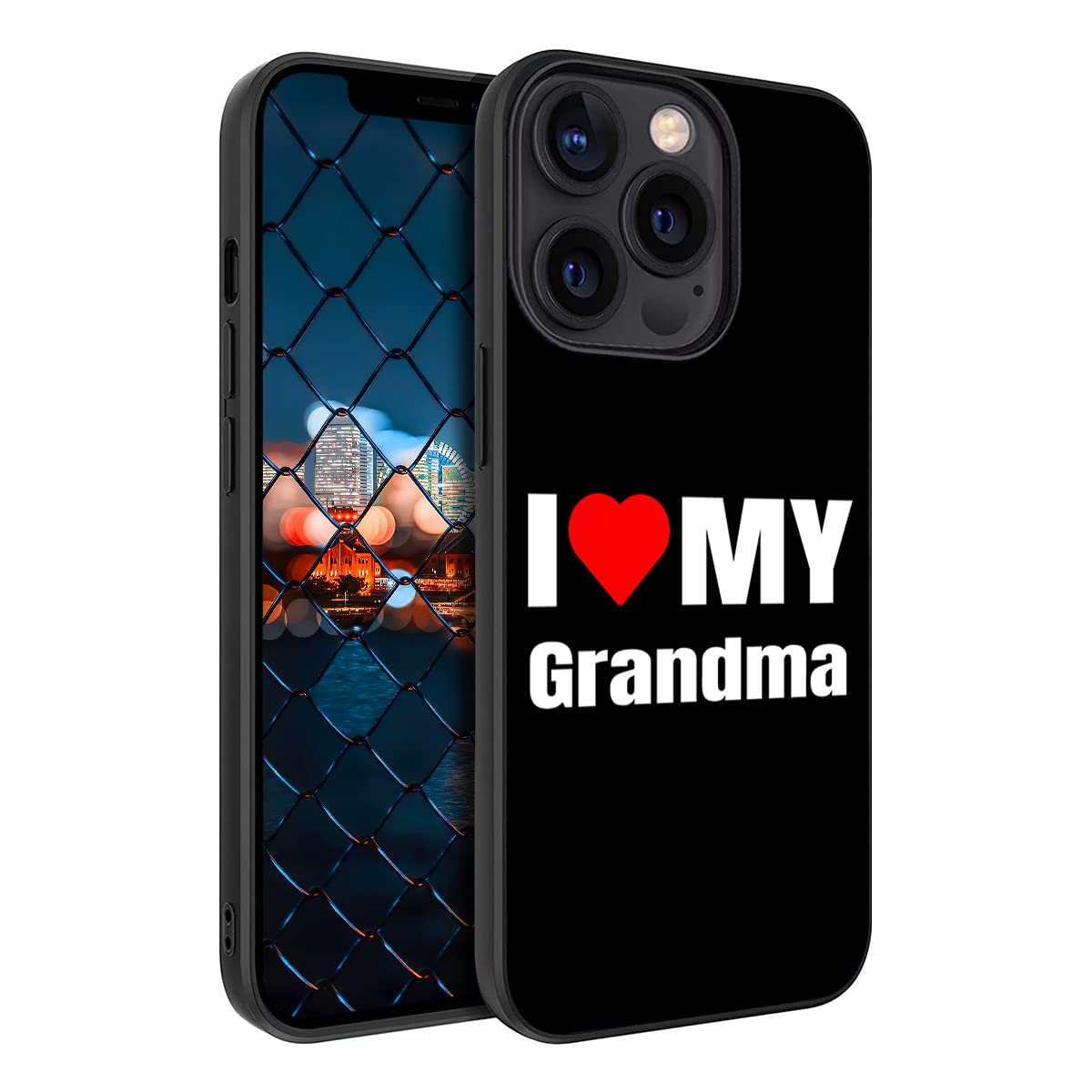 I Love My Grandma Red Heart Decor Phone Case For Iphone 15 14 13 12 11 Pro Max Mini Xr 8 Plus Samsung Galaxy S23 S22 S21 S20 Fe