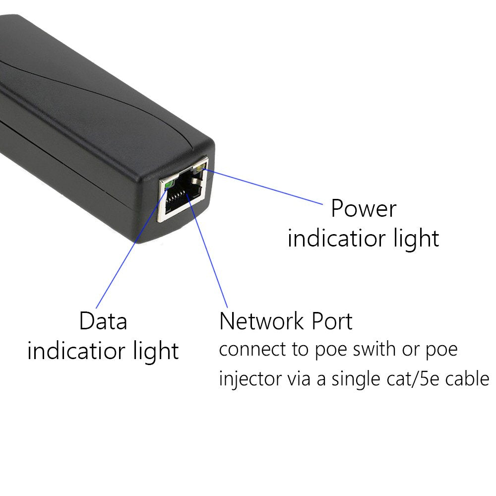 Anvision 4 Pack Active 48V To 12V Poe Splitter Adapter, Plug 5.5Mm X 2.5Mm, Ieee 802.3Af Compliant 10/100Mbps