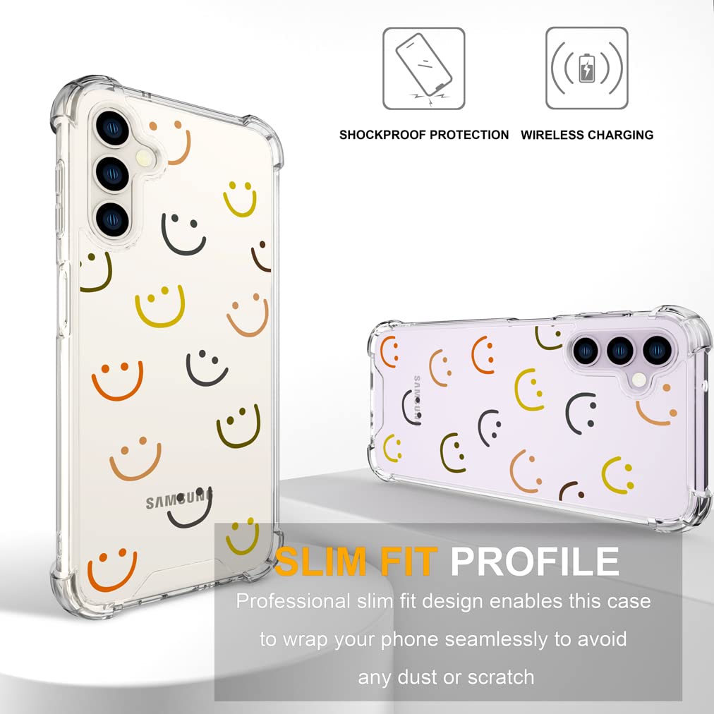 Endiy Samsung Galaxy S23+ Plus Case For Women Girls Girly Cute Designer Phone Case Clear With Design, Compatible With Samsung Ga