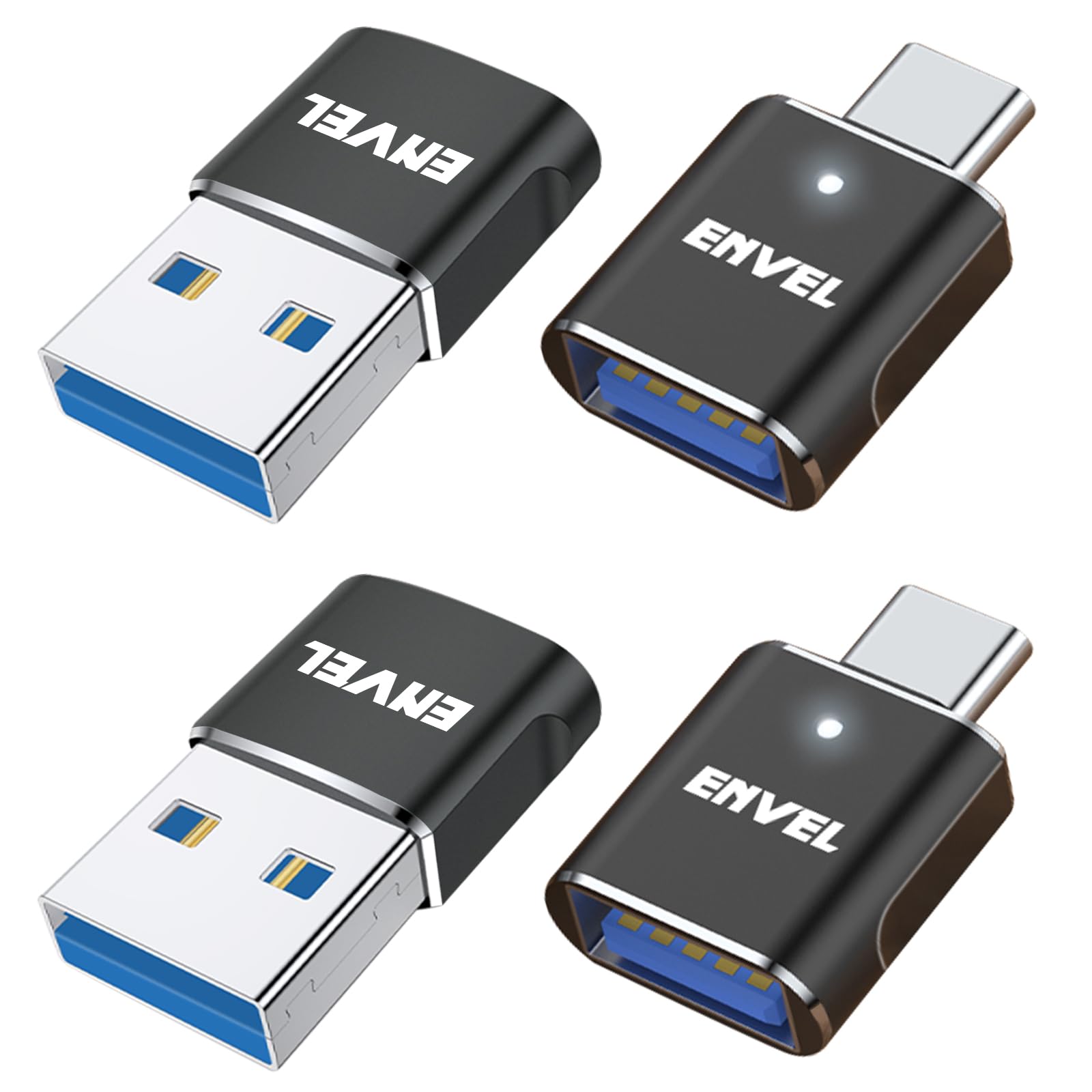 ENVEL USB C to USB Adapter, 10 Gbps USB 3.2 to USB C Adapter USB Type-C OTG Charger Converter, Compatible with Apple Watch iPhon