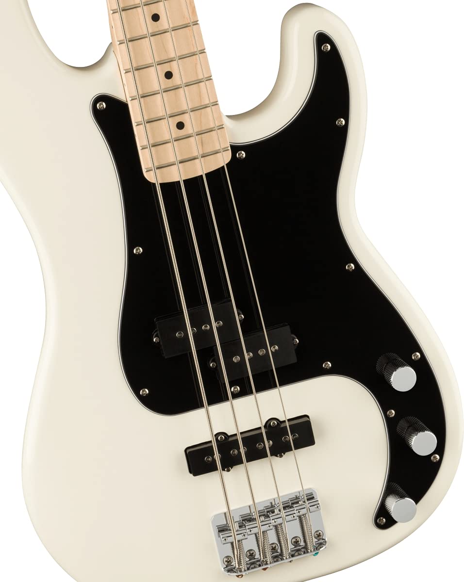 Squier Affinity Series Precision Bass, Olympic White, Maple Fingerboard