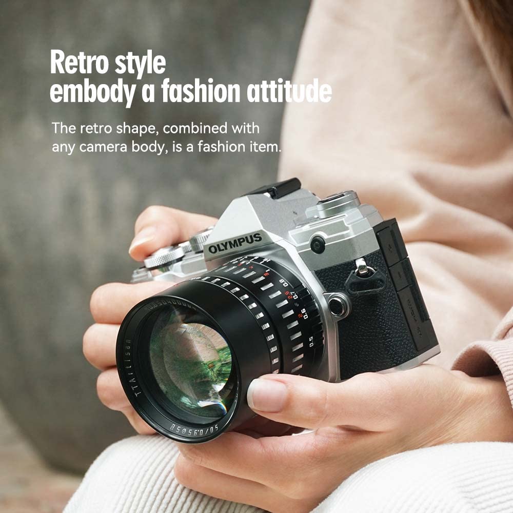 Ttartisan 50Mm F0.95 Aps C Manual Fixed Camera Lens For Sony E Mount Mirrorless Cameras A5000, A5100, A6000, A6100, A6300, A6400, A6500, A6600, Nex 3, Nex 3N, Nex 3R, Nex 5T, Nex 5R, Nex 5, Nex 5N