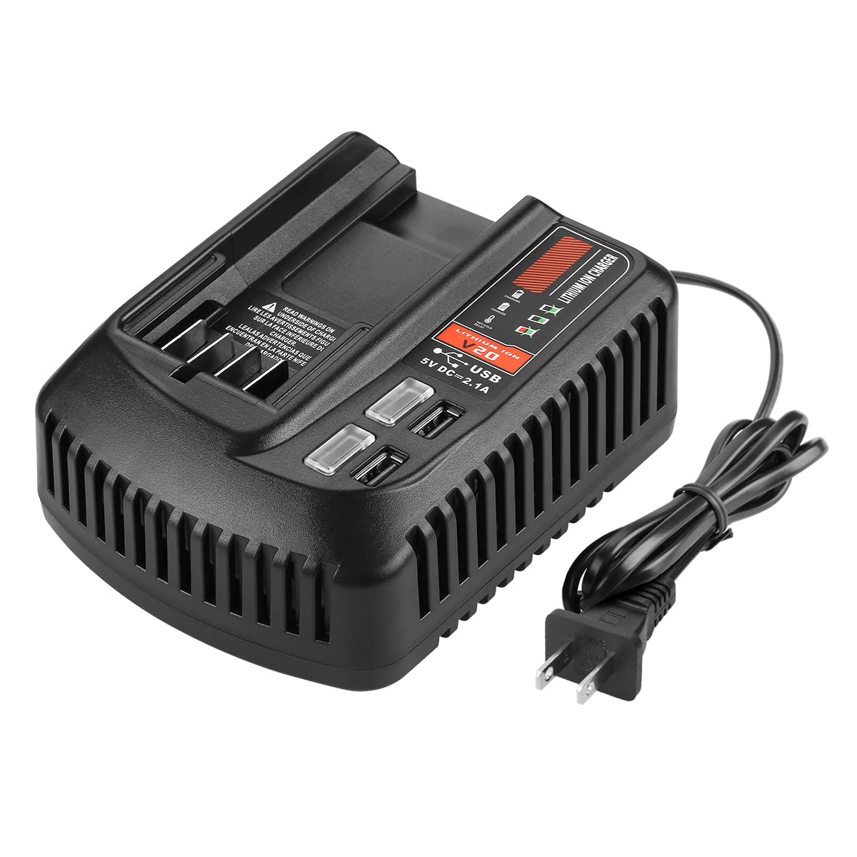 20V Fast Charger Cmcb104 For Craftsman V20 Lithium Battery Cmcb204 Cmcb202 Cmcb201 Cmcb209 Cmcb205 Cmcb100 Cmcb101 Replacement F