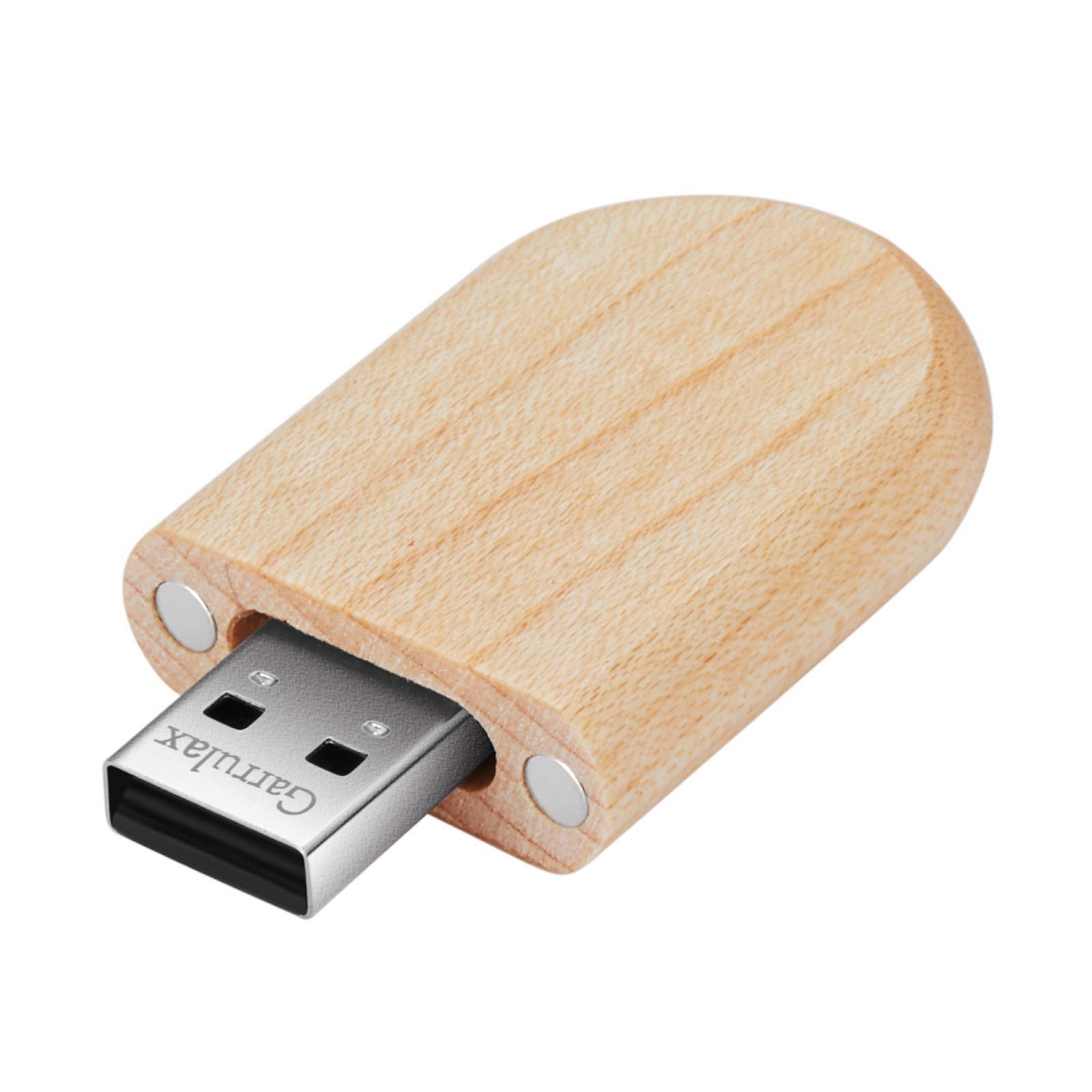 Garrulax Usb Flash Drive, Wooden 8Gb / 16Gb / 32Gb Usb2.0 Usb Memory Stick Date Storage Pendrive Thumb Drive(64Gb, Ellipse Maple