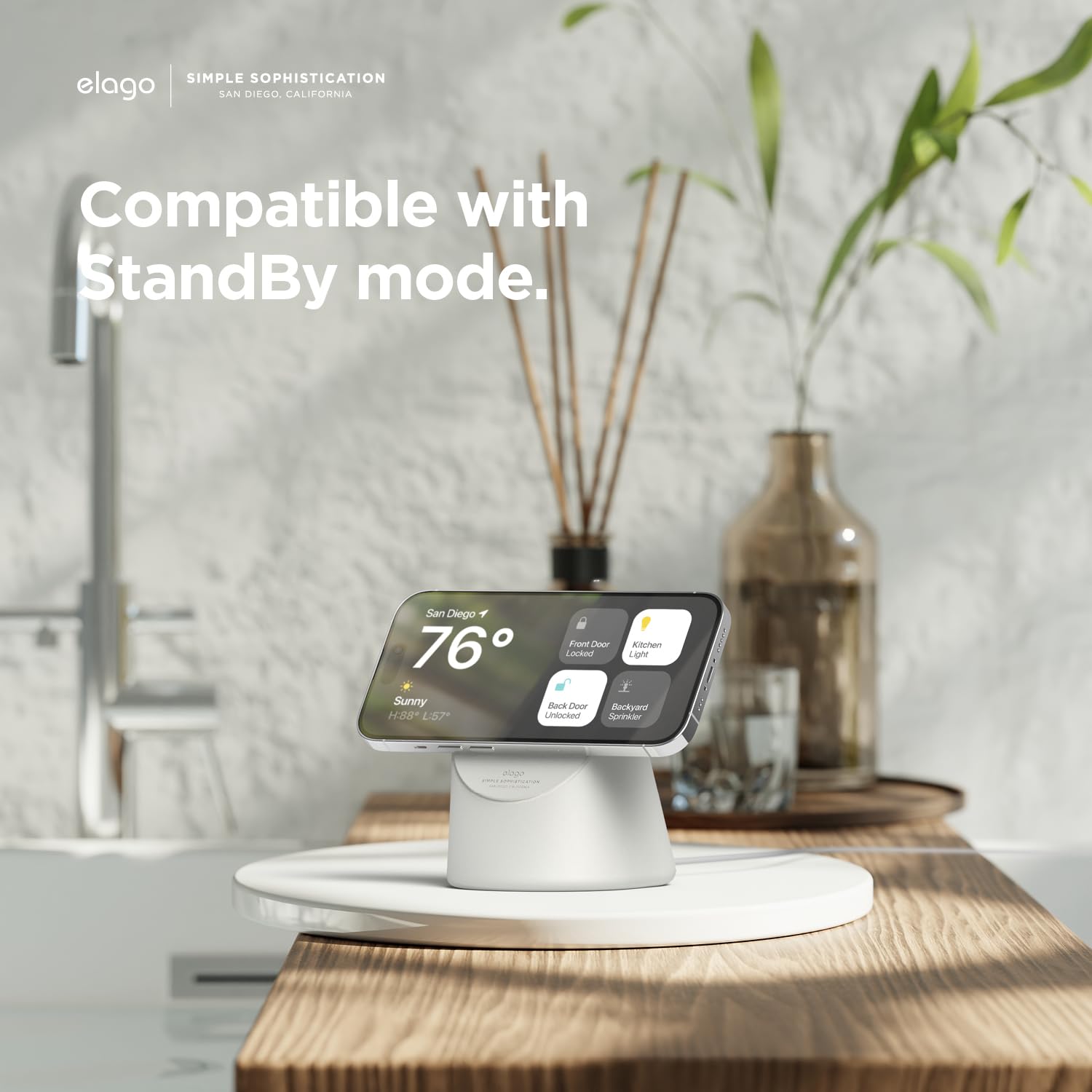 Elago Ms1 Charging Stand Compatible With Magsafe Charger - Premium Silicone Stand Compatible With Iphone 17/16/15/14/13/12 Serie