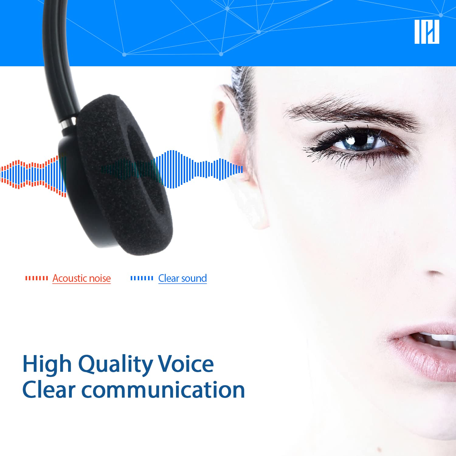 Ipd Iph 160 Phone Headset With Noise Cancelling Microphone And 2.5Mm Jack For Office And Call Center  Compatible With Ciso Spa,P