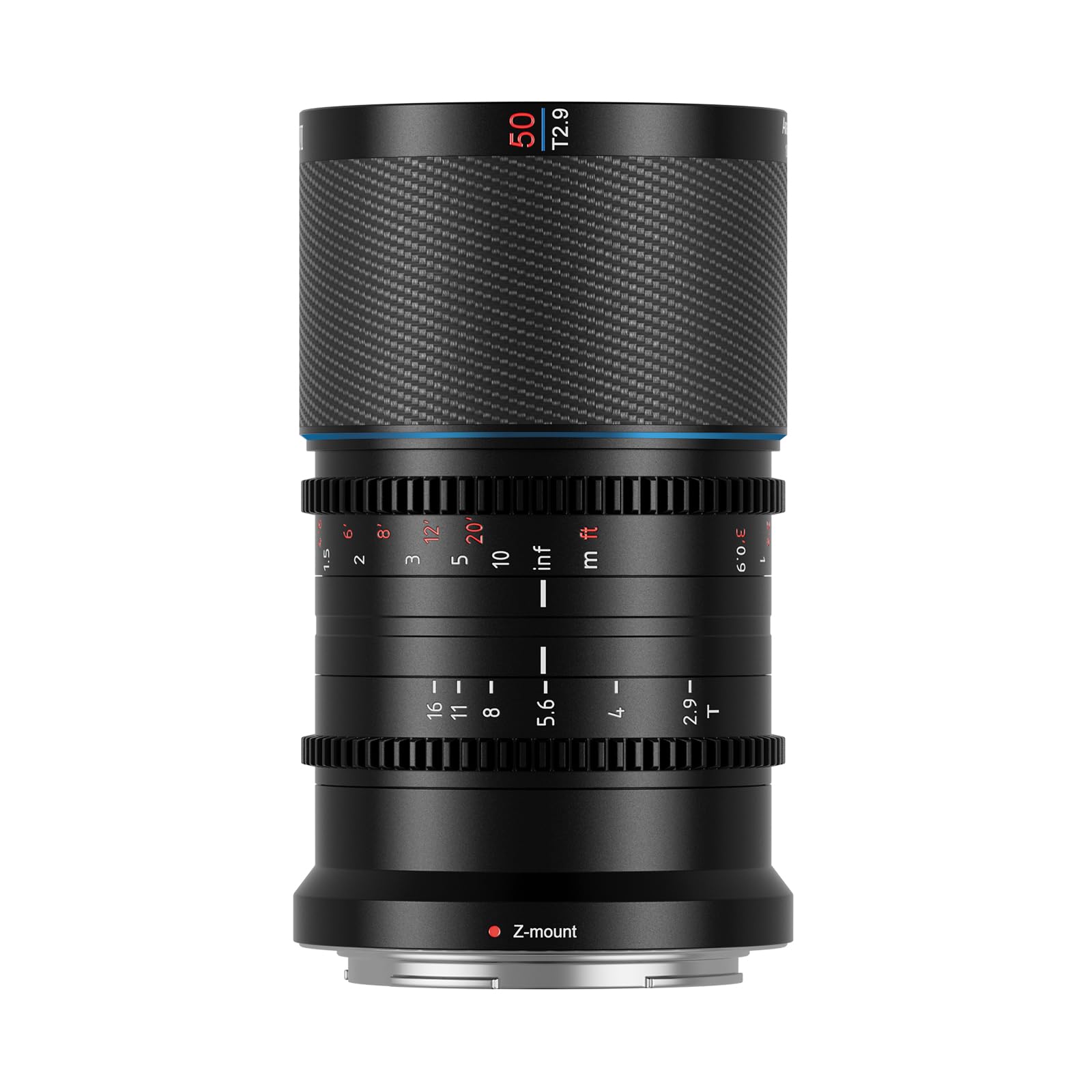 Sirui Saturn 50Mm T2.9 1.6X Full Frame Carbon Fiber Anamorphic Lens, Cine Lens Less Than 500G (Nature Flares, Z Mount)