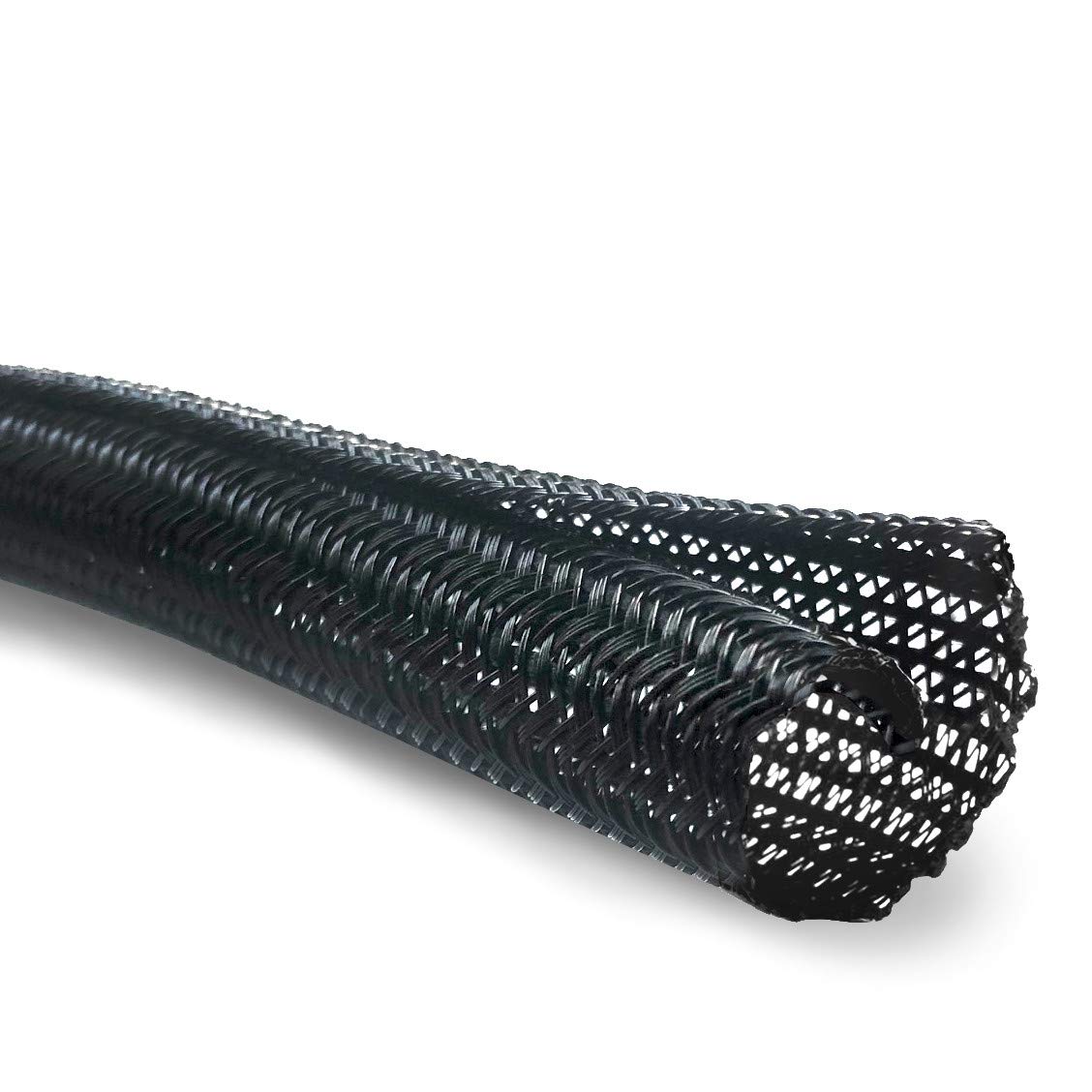 Mgi Speedware Braided Split Sleeve Wire Loom For High Temperature Automotive Harness And Home Cable Management 25 Feet (1/4'')