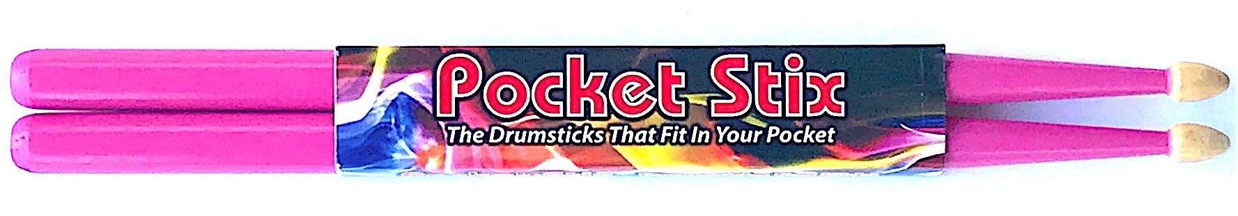 Pocket Stix 11" Pink Sparkle Drumsticks for Kids - Maple Material, Lightweight, Ideal for Young Musicians