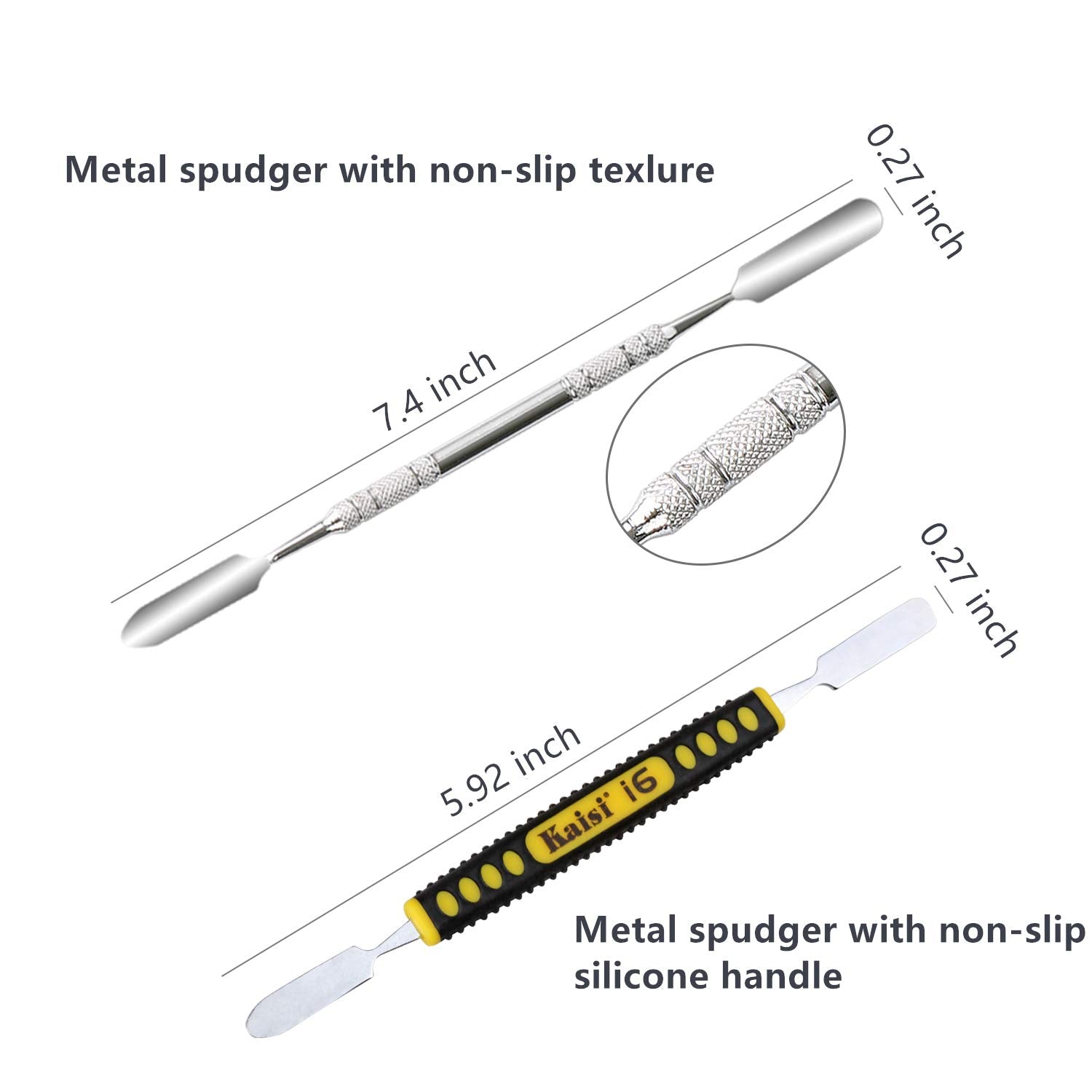 Kaisi Professional Electronics Opening Pry Tool Repair Kit With Metal Spudger Non Abrasive Nylon Spudgers And Anti Static Tweeze
