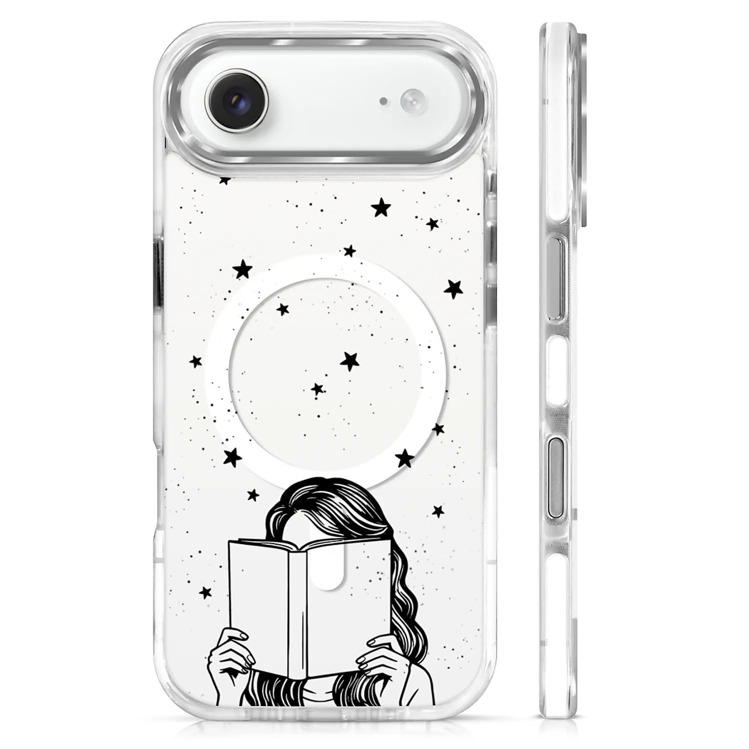 casesok for iPhone 17 Air Case Compatible with Magsafe,Clear Aesthetic Design Cute for Girls Women,Anti-Drop Protective Hard Pho