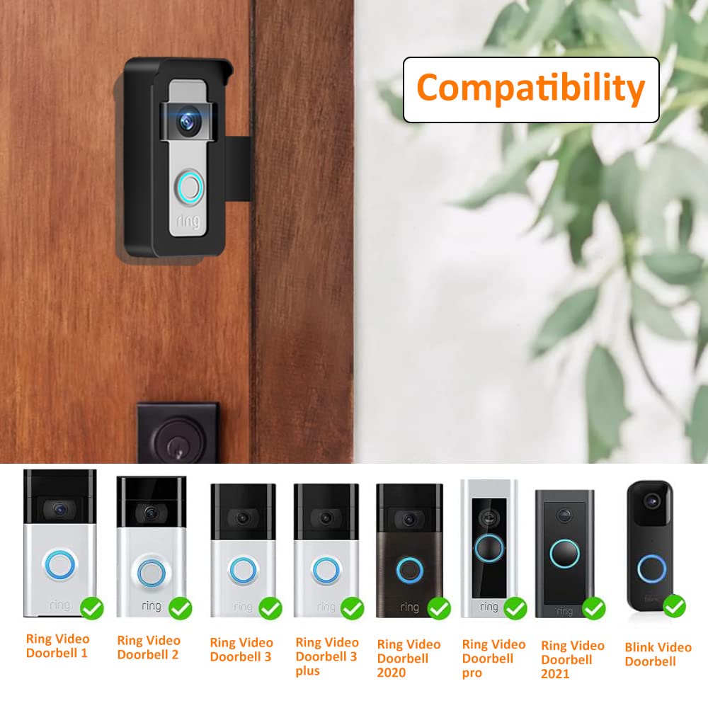 AutoSonic Anti-Theft No-Drill Doorbell Mount for Ring & Blink | Security Bracket for Homes, Rentals, Businesses | Motion Sensor Compatible