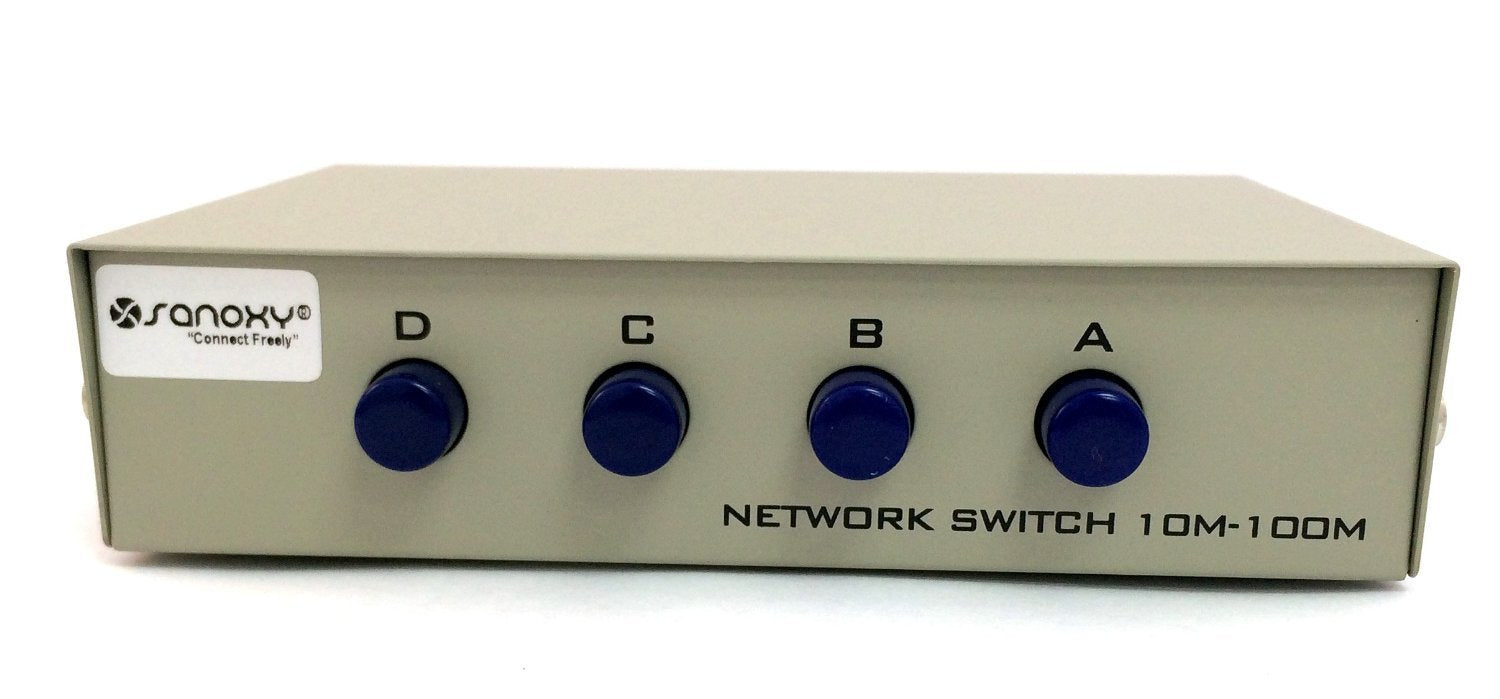 Abcd 4 Way Telephone Network Switch Box, Rj45 Female