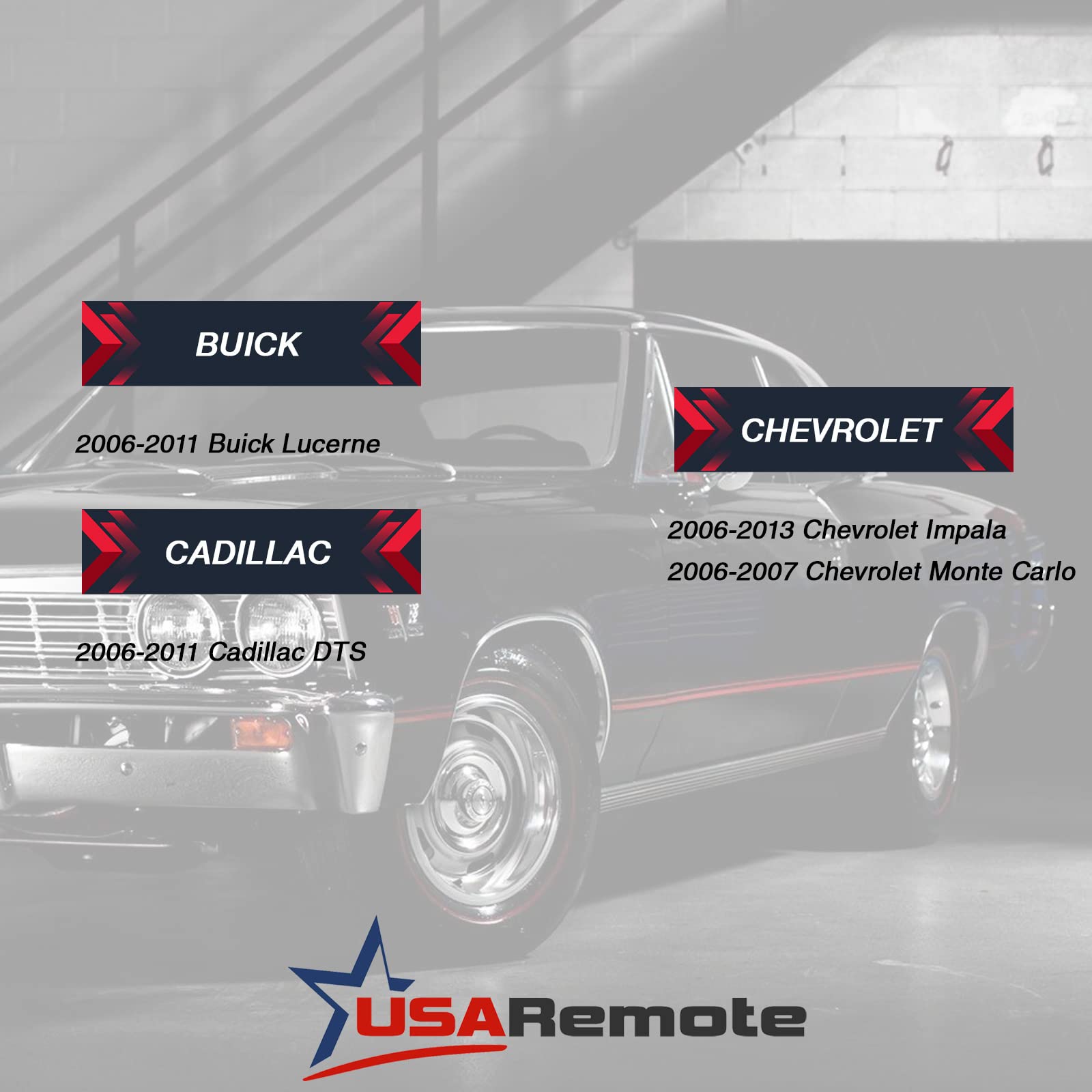 Keyless Entry Remote Ignition Key Fits Buick Lucerne / Chevy Impala Monte Carlo / Cadillac Dts (Ouc60270, Ouc60221)