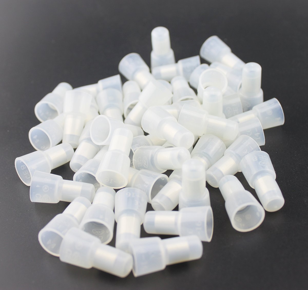 Rextin 1000Pcs Transparent Ce5 Protective Closed End Wire Crimp Connector Cap (1000Pcs)