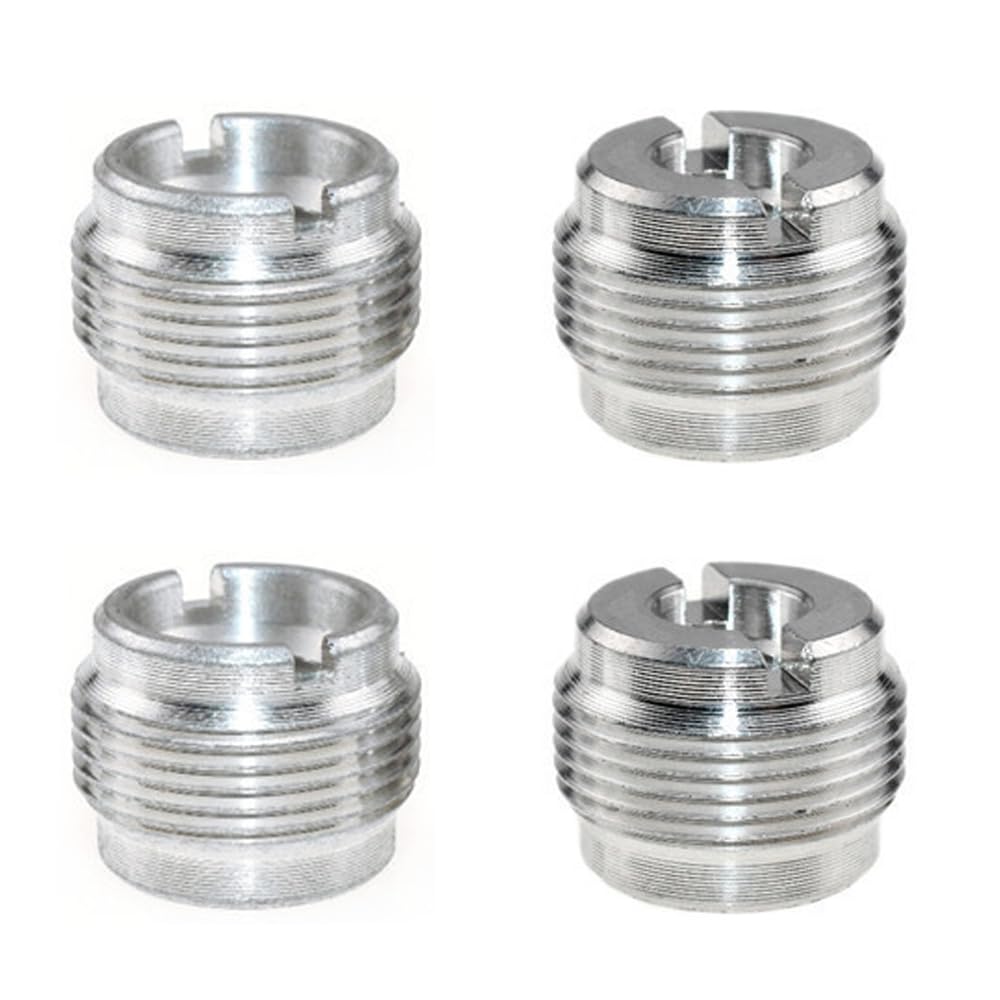 ThtRht 4 Pack Microphone Clip Adapter 1/4 to 5/8 to 3/8 Thread Screw Set Microphone Holder Connector Converter for Mic Sta