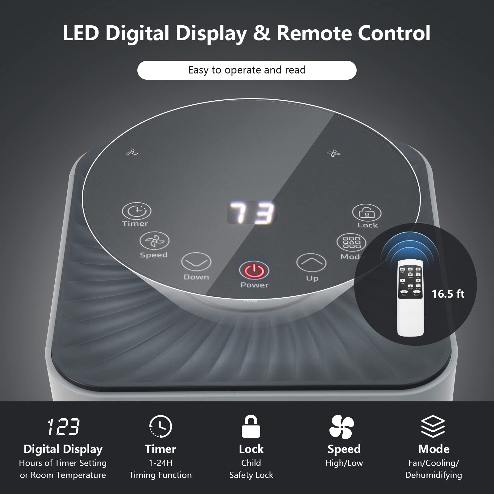 Goflame 10000Btu Portable Air Conditioner, 3 In 1 Air Cooler & Dehumidifier With Remote Control, Sleep Mode, 2 Speeds And 24H Ti