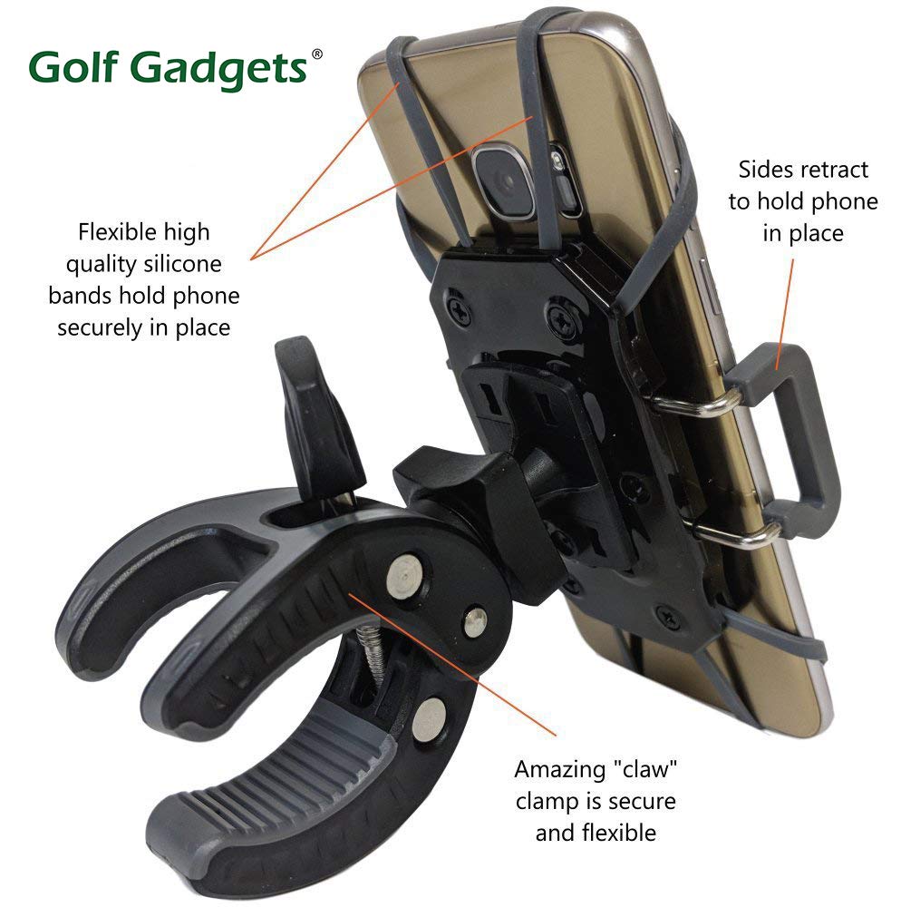 Golf Gadgets�   Swing Recording System | Golf Cart Or Pull Cart Mount For Smartphone. Compatible With Iphones, Samsung Galaxy, Htc, Any Phone. (Bar Mount)