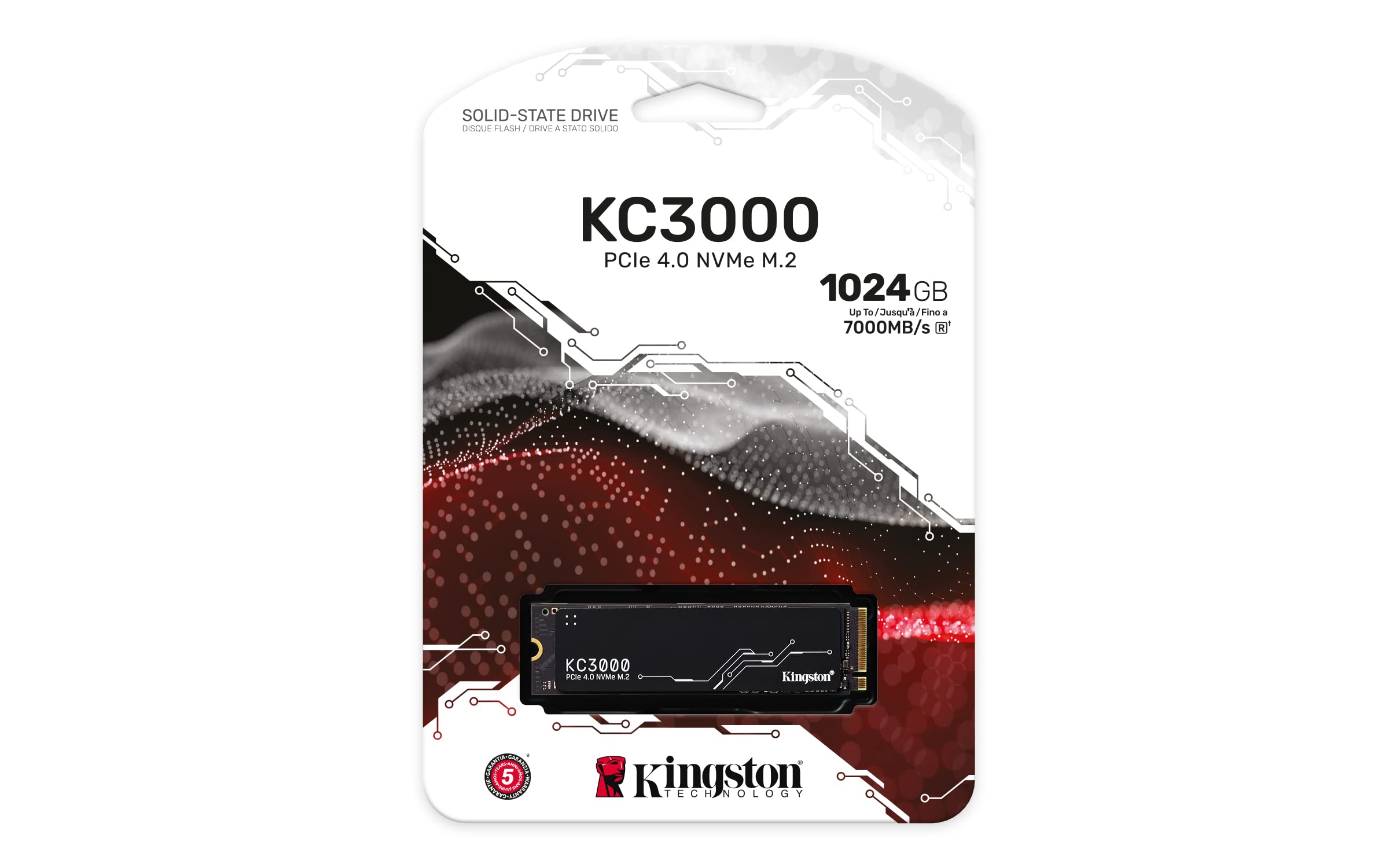 Kingston Kc3000 Pcie 4.0 Nvme M.2 1024 Gb Ssd - High-Performance Storage For Desktop And Laptop Pcs -Skc3000S/1024G