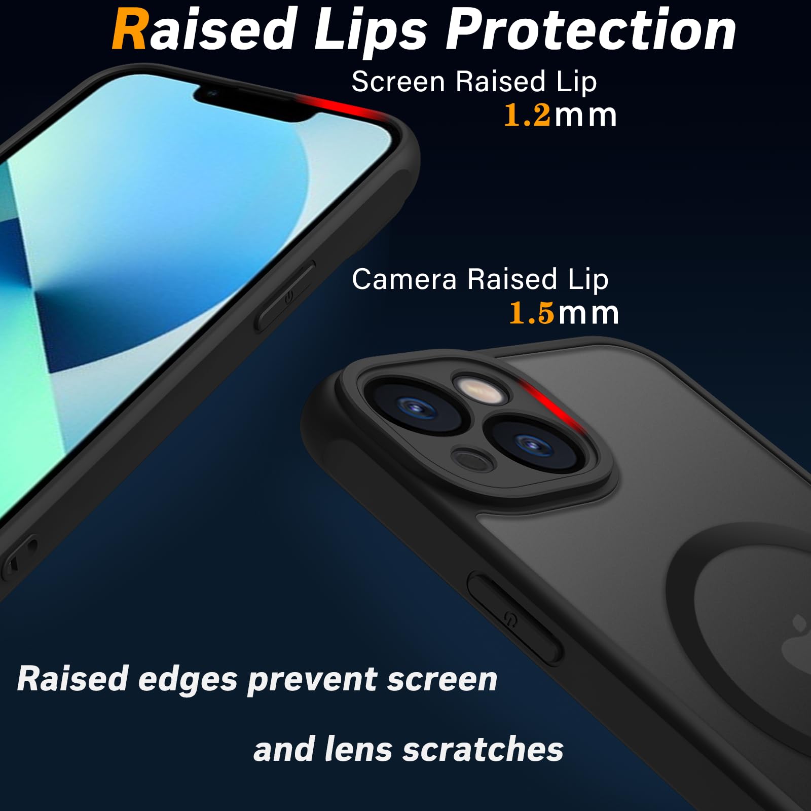 Pinlisheng Magnetic For Iphone 13 Mini Case,Compatible With Magsafe,Military Grade Drop Tested, Shockproof Matte Translucent Har