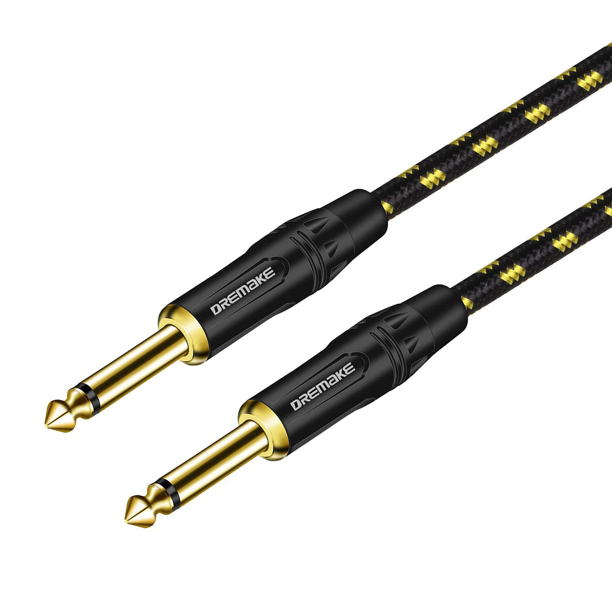 Dremake 10Ft Jack 6.35Mm Ts 1/4 Inch Male To 1/4 Inch Male Guitar Cable 6.35Mm Quarter Inch Audio Guitar Instrument Speaker Cord