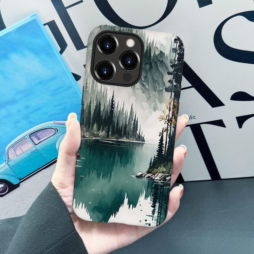 Seized Case Compatible With For Iphone 12 Pro,Mountain Forest Landscape Phone Case For Girl Women Boy Men,Durable Protection Cas