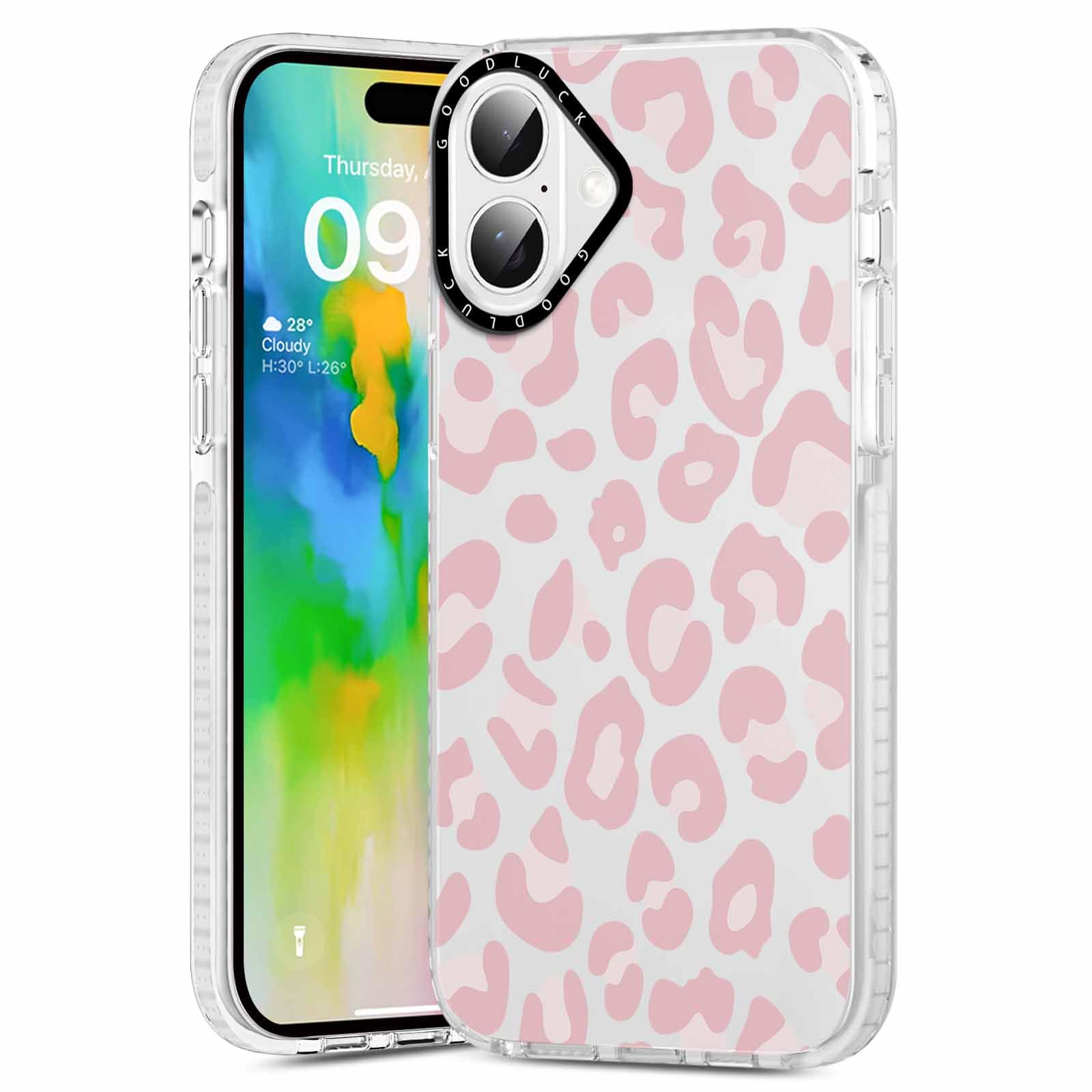 Rumdey 2 Pack Cute Clear Leopard Cases For Iphone 16 Plus 6.7'' Phone Case, Cheetah Print Design Cases Soft Silicone Slim Tpu Sh