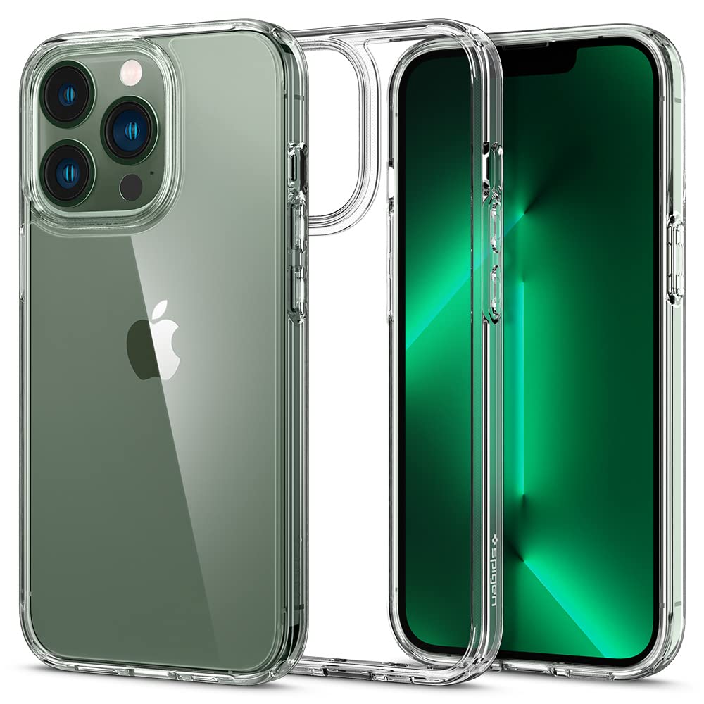Spigen Ultra Hybrid Anti Yellowing Technology] Designed For Iphone 13 Pro Case (2021)   Crystal Clear