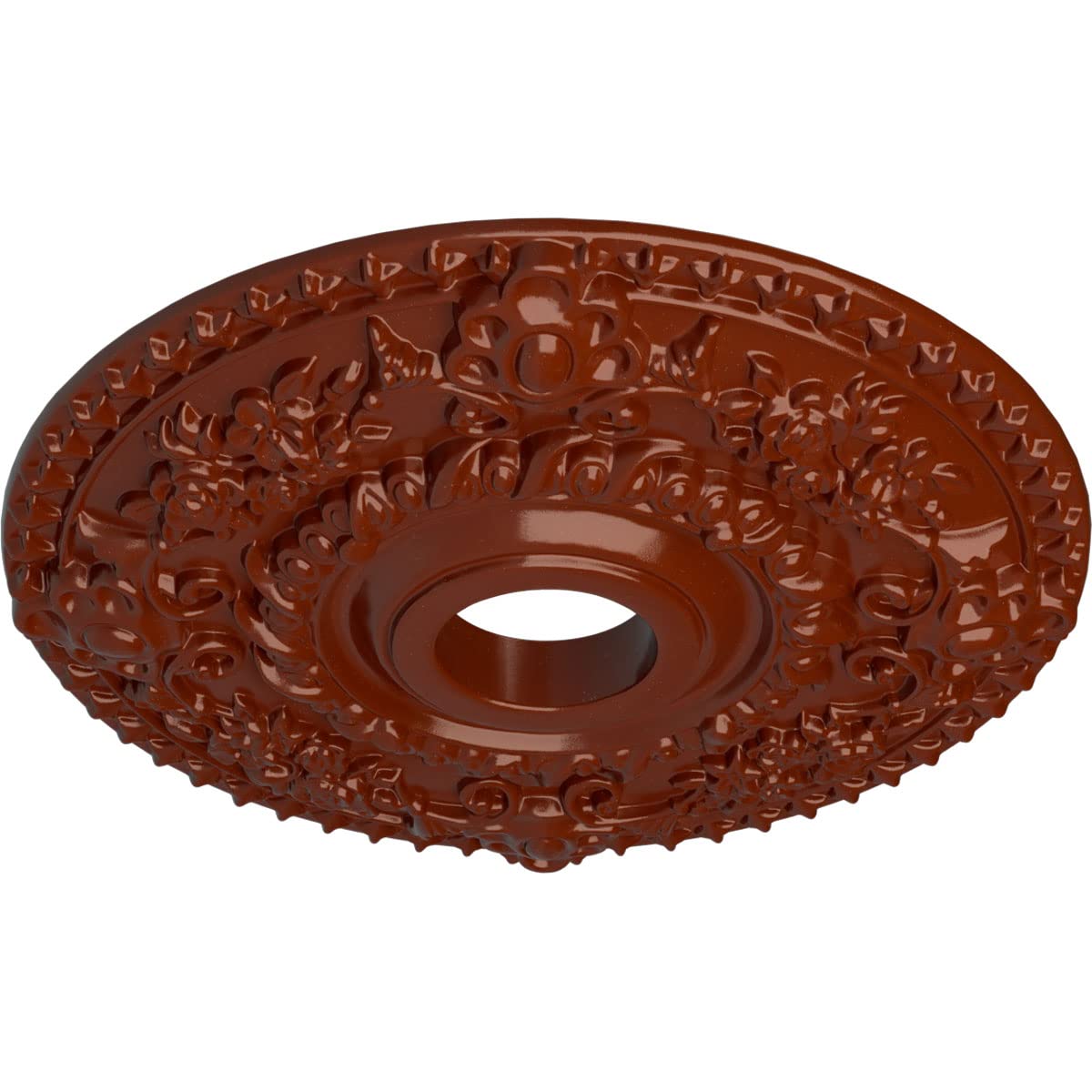 Ekena Millwork Cm18Rofif Rose Ceiling Medallion, Firebrick