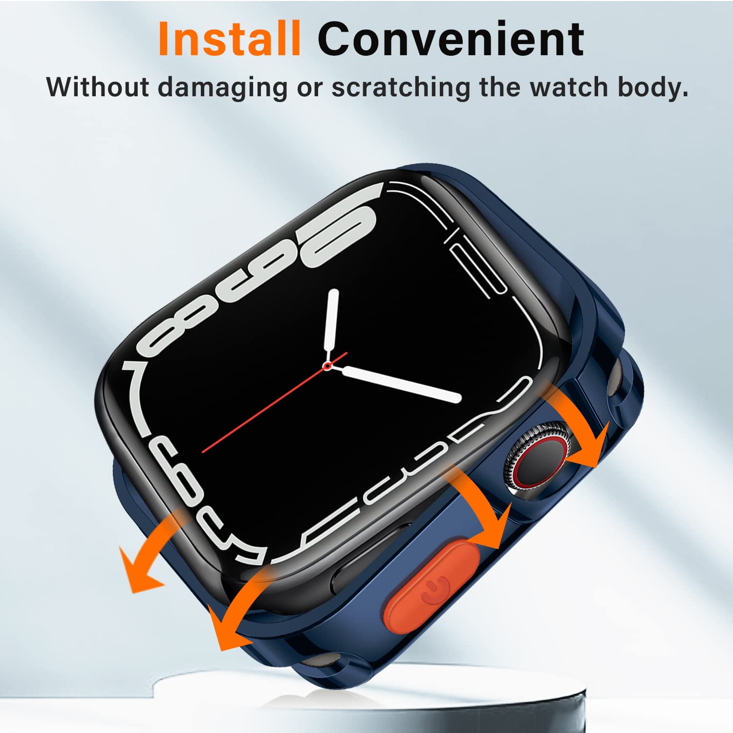 Amizee 2 Pack Rugged Case Compatible With Apple Watch Case Series 9/8/7 41Mm Series 6/Se/5/4 40Mm, Soft Tpu Shockproof Bumper Dr