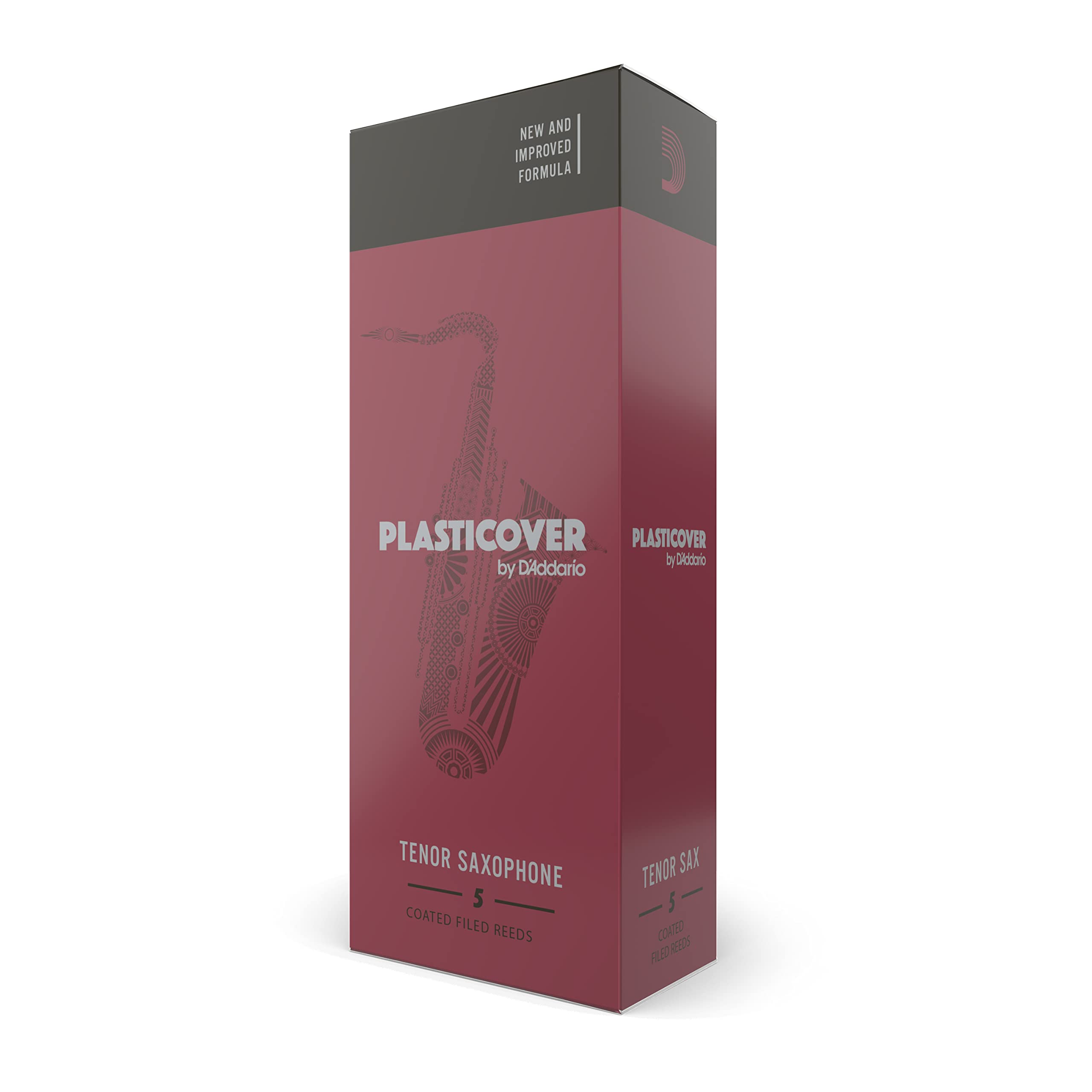 DAddario Rico Plasticover Tenor Saxophone Reeds - Tenor Sax Reeds, Strength 3.5, 5-pack