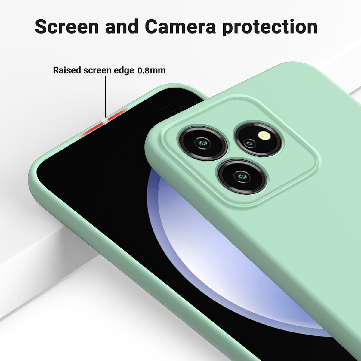 Hwpivox Case For Zte Axon 50 Lite, Silicone Protective Phone Case For Zte Axon 50 Lite With Silicone Lanyard, Slim Thin Soft Sho
