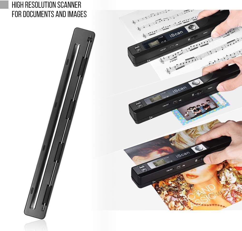 Portable Handheld Scanner, Anncary Document Wand Scanner Handheld For Business Photo Picture Receipts Books Jpg/Pdf Format Selec
