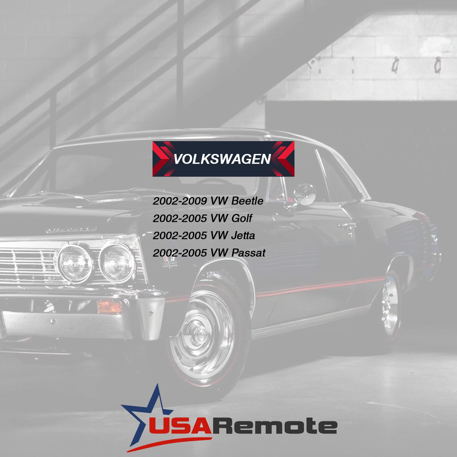 Replacement Keyless Entry Remote Flip Key Fob Fits 2002 2003 2004 2005 Vw Jetta, Golf, Passat (Hlo1J0959753Am, Set Of 2)