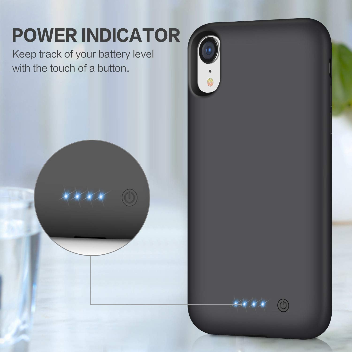 Trswyop Battery Case For Iphone Xr, 6800Mah Portable Charging Case For Iphone Xr Rechargeable Backup External Battery Pack Exten