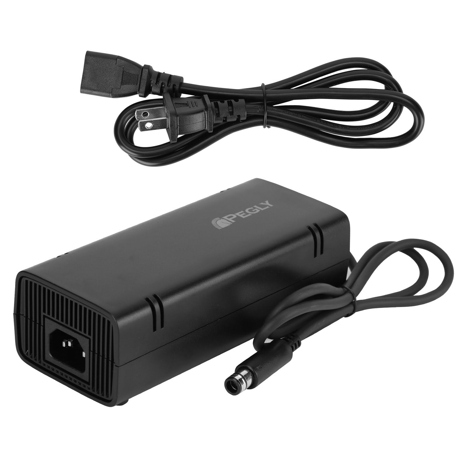 PEGLY Power Supply for Xbox 360 E, Power Supply Brick with Power Cord, AC Adapter Power for Microsoft Xbox 360 E Console, 100-24