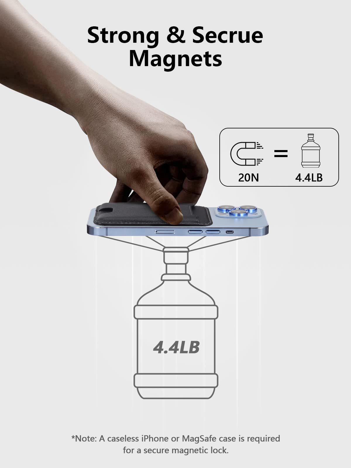 Topmade For Magsafe Wallet, Magnetic Wallet Card Holder For Iphone 16/16 Pro, Iphone 15/14/13/12 Series, Leather Magnetic Phone