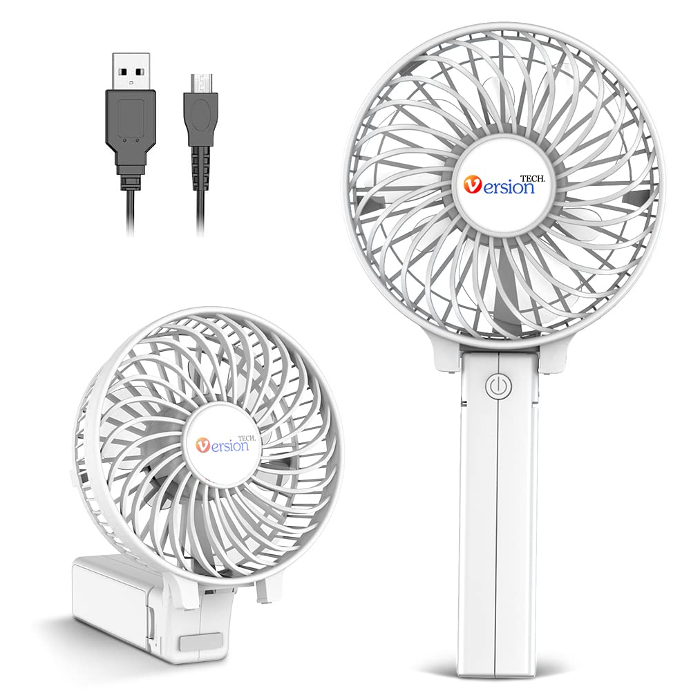 Versiontech. Mini Portable Fan, Usb Battery Operated Desk Fan, Small Personal Handheld Table Fan With Usb Rechargeable Cooling F