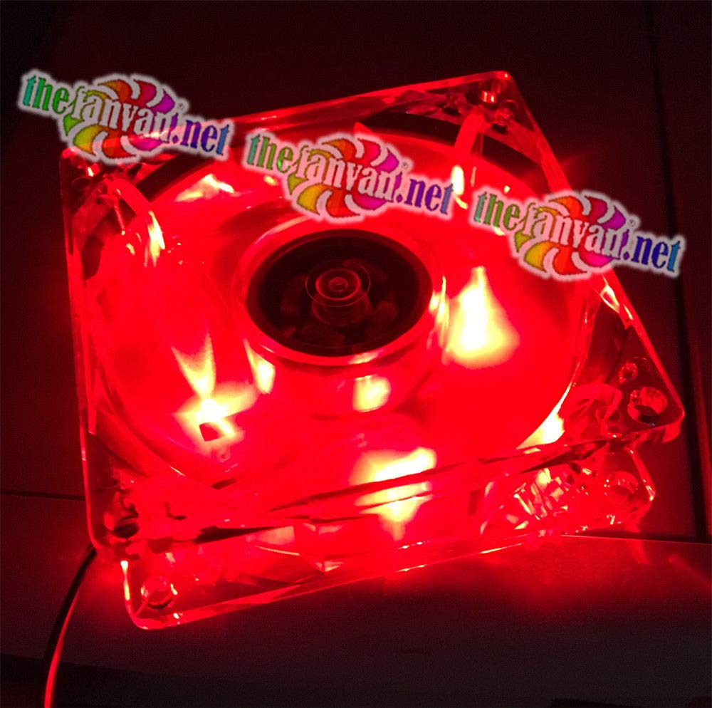 Evercool Clb 8025 4Ld4 80X25Mm 4 Led Fan (Red)