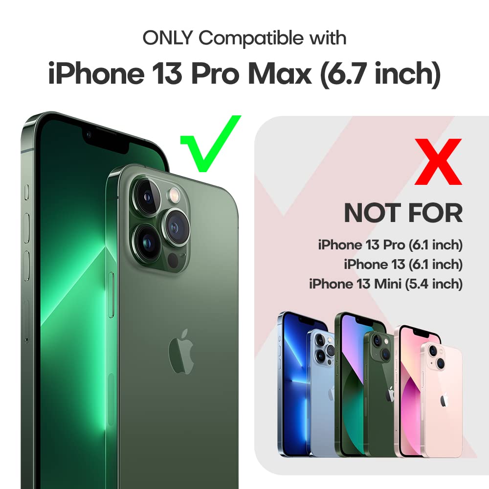 Tauri 3 In 1 For Iphone 13 Pro Max Case Clear, With 2X Screen Protector, [Not Yellowing][Military Grade Drop Protection] Slim Sh
