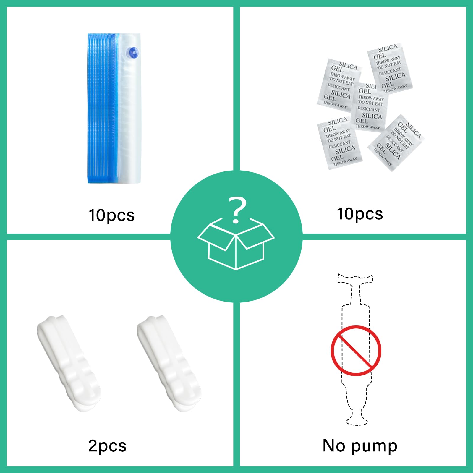 Ajoyib 3D Printer Filament Storage Kit 10Pcs Vacuum Storage Sealing Bags With Desiccants Moisture Proof Filament Dry 30 * 34Cm