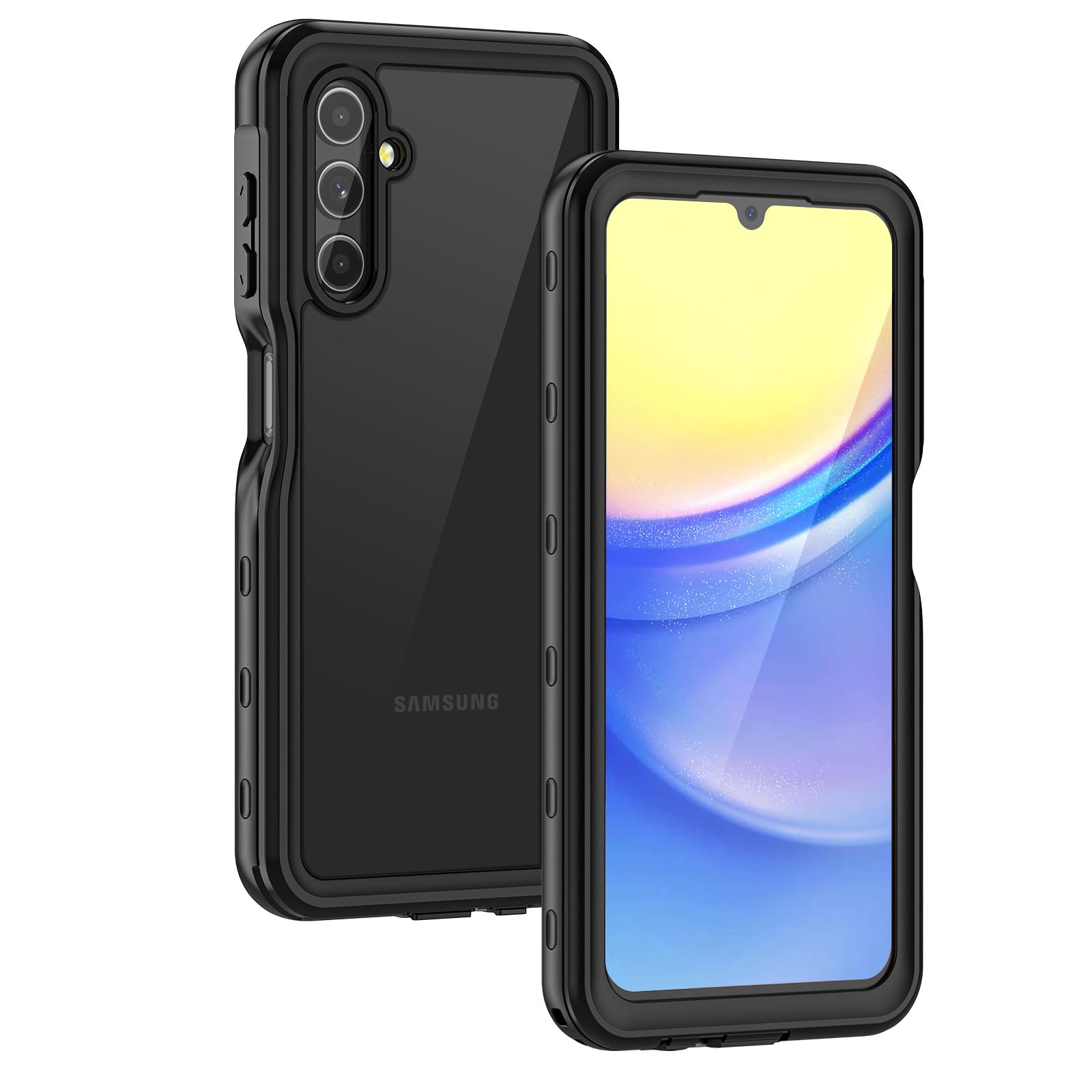 Lanhiem for Samsung Galaxy A15 5G Phone Case, IP68 Waterproof Dustproof Cover with Screen Protector, Heavy Duty Full Body Protec
