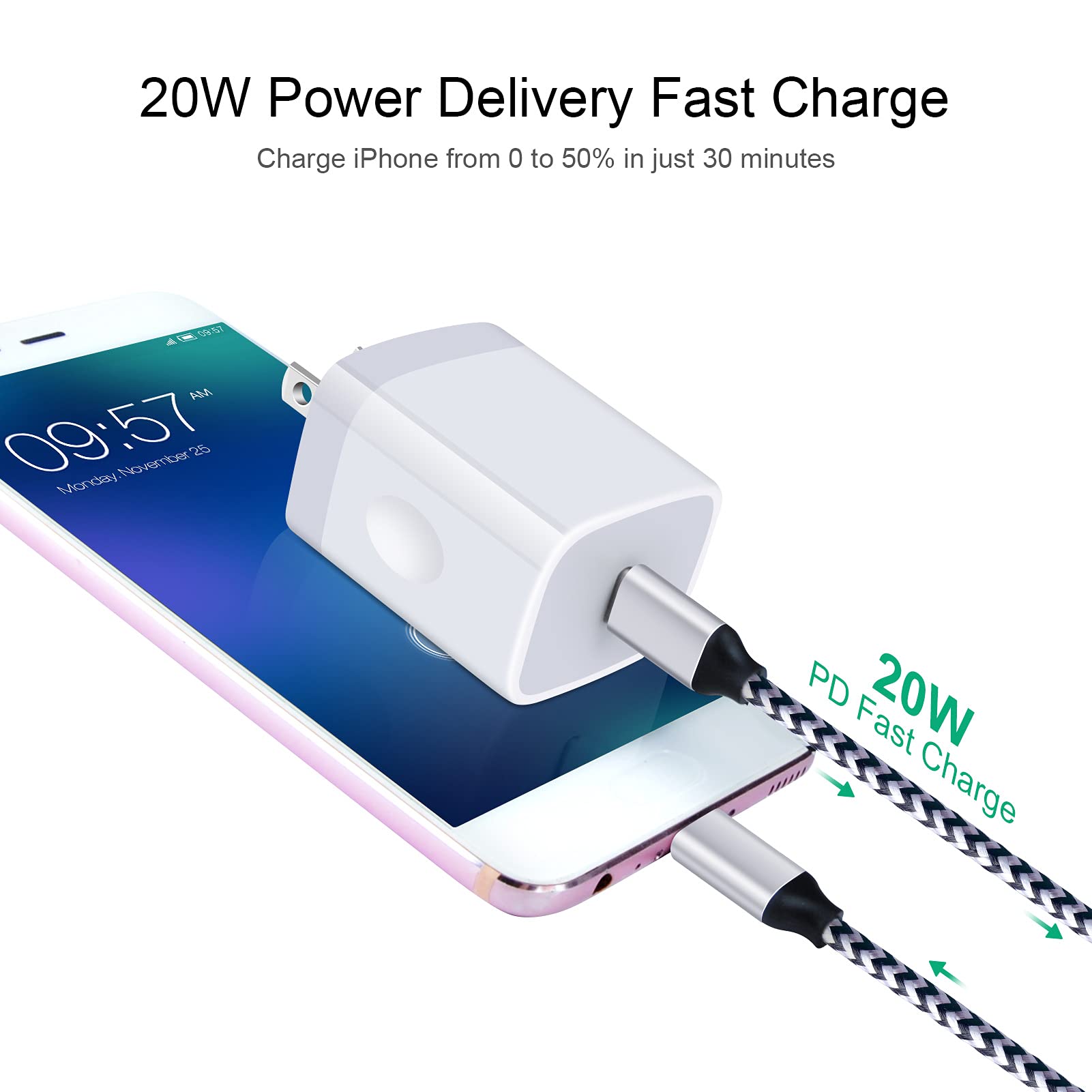 20W Usb C Wall Charger Fast Block Power Adapter For Samsung Galaxy A56 A36 A26 S25 S24 Fe A55 A35 5G S24 S23, Iphone 16 15 14 13