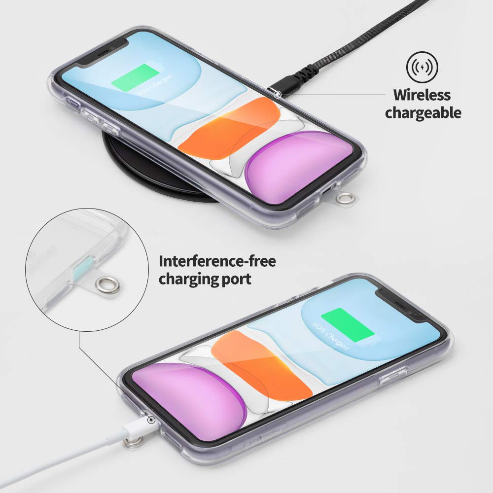 Sinjimoru Cell Phone Lanyard For Case (2Packs), Compatible With Key Holder & Id Card Holder. Adjustable Sinji Strap For Wrist, Black