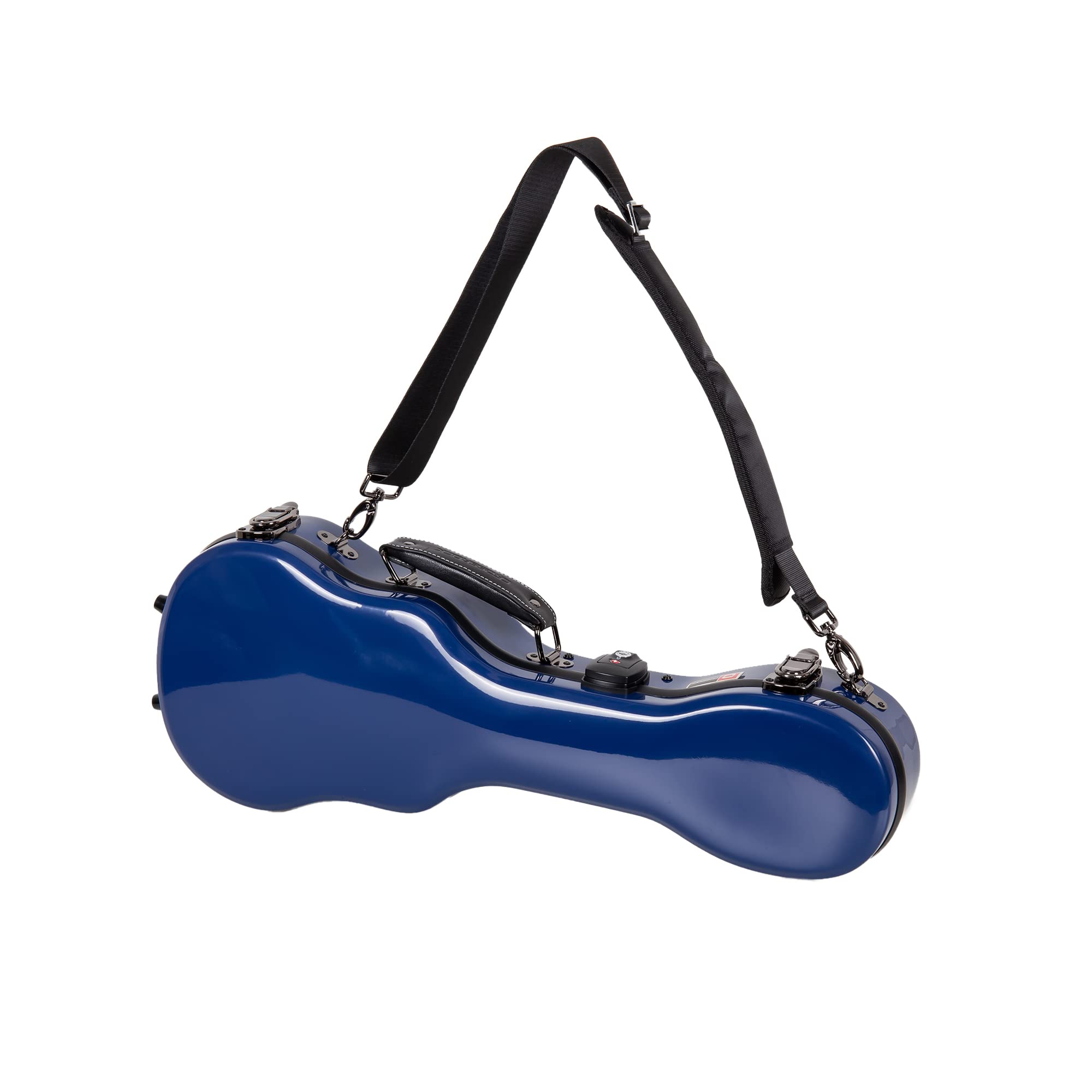 Crossrock Crf1000Sunvbl Hardshell Fiberglass Soprano Ukulele Case, Thick Padded, 3 Latches, Glossy Finsh In Navy Blue