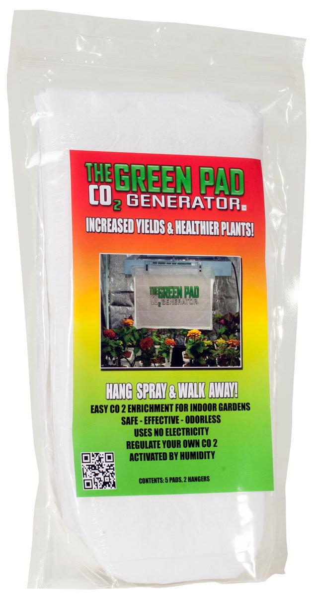 The Green Pad Gp6050 5 Pads Co2 Generator Contains W/2 Hangers