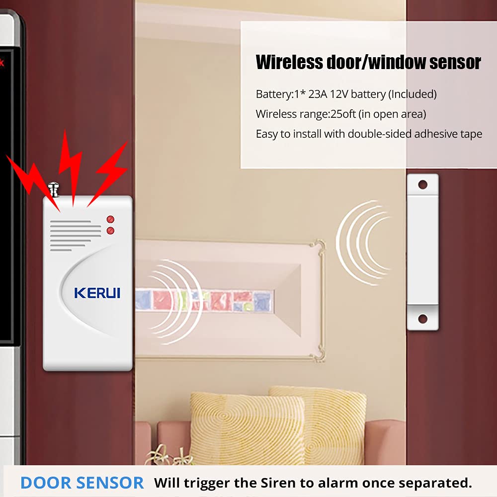 Kerui Standalone Home Office Shop Security Alarm System Kit,Wireless Loud Indoor/Outdoor Weatherproof Siren Horn With Remote Con