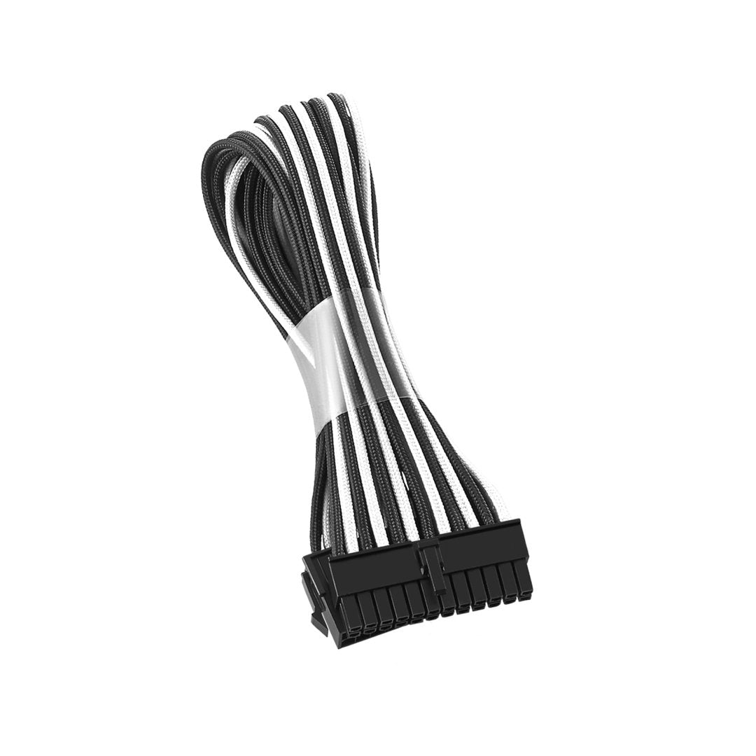 Cablemod Classic Modflex Sleeved Atx 24 Pin Extension (Black + White, 30Cm)