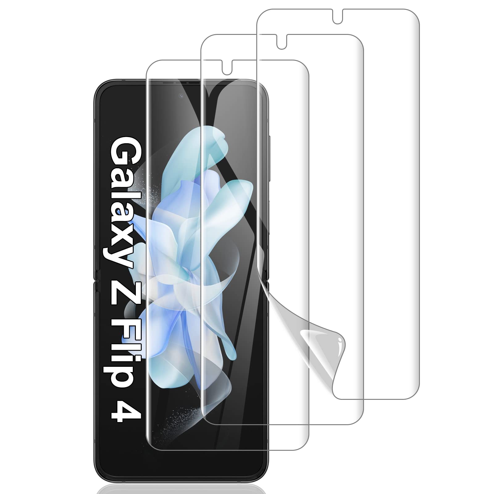 Lywhl [3 Pack] For Samsung Galaxy Z Flip 4 5G Screen Protector, Premium Quality Soft Epu (Not Glass) Hd Clarity Protective Film
